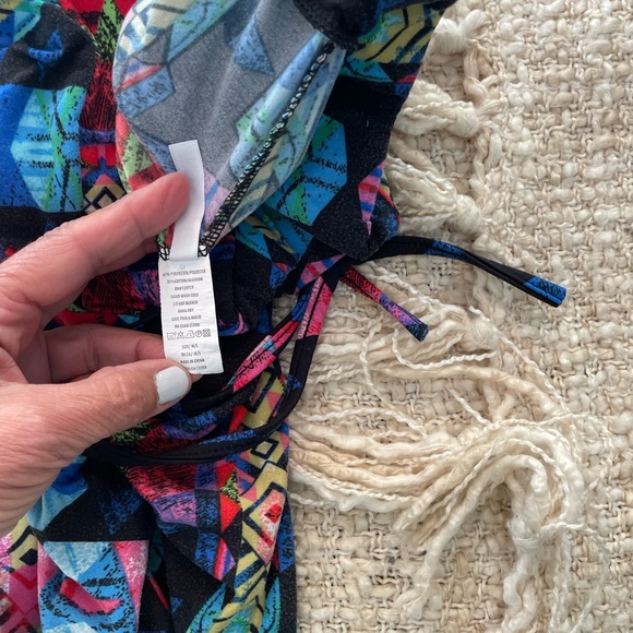 Fancy fans women's leggings colorful geometric design, size M / L (small runs) - Picture 5 of 10